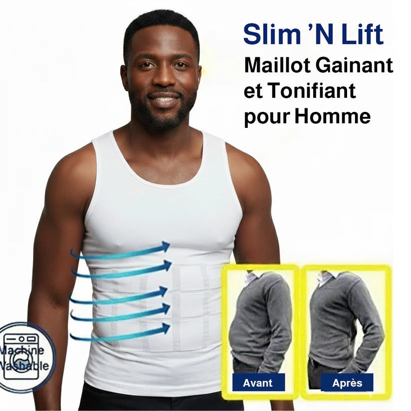 Slim ’N Lift – Maillot Gainant et Tonifiant pour Homme